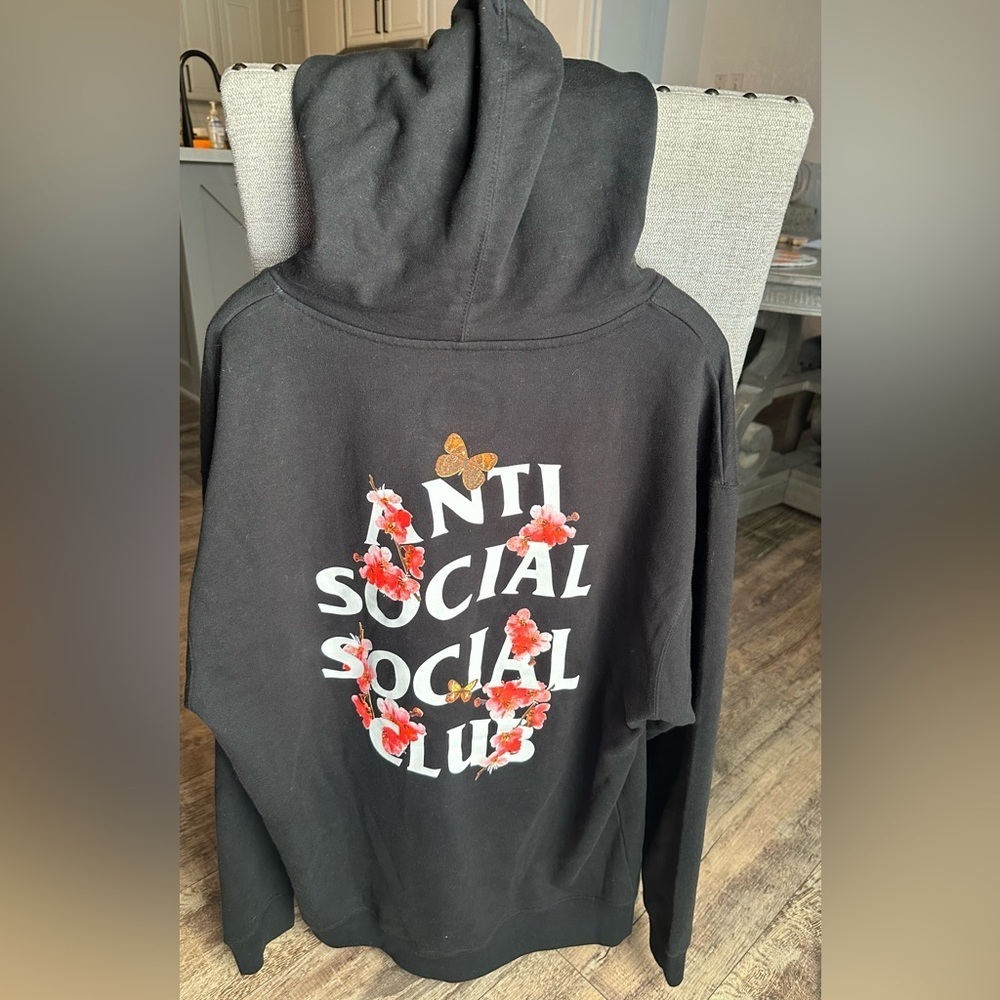 Authentic Anti Social Social Club ASSC Hoodie Kkoch Black Hoodie Large - Picture 2 of 5